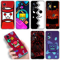 Geometry Dash Game Phone Case For Xiaomi Mi 9 SE 8 10 10T 11 12 13 Lite 9T 11T 12S 12T 13T Pro 5G 11i 12X Black Silicone Cover