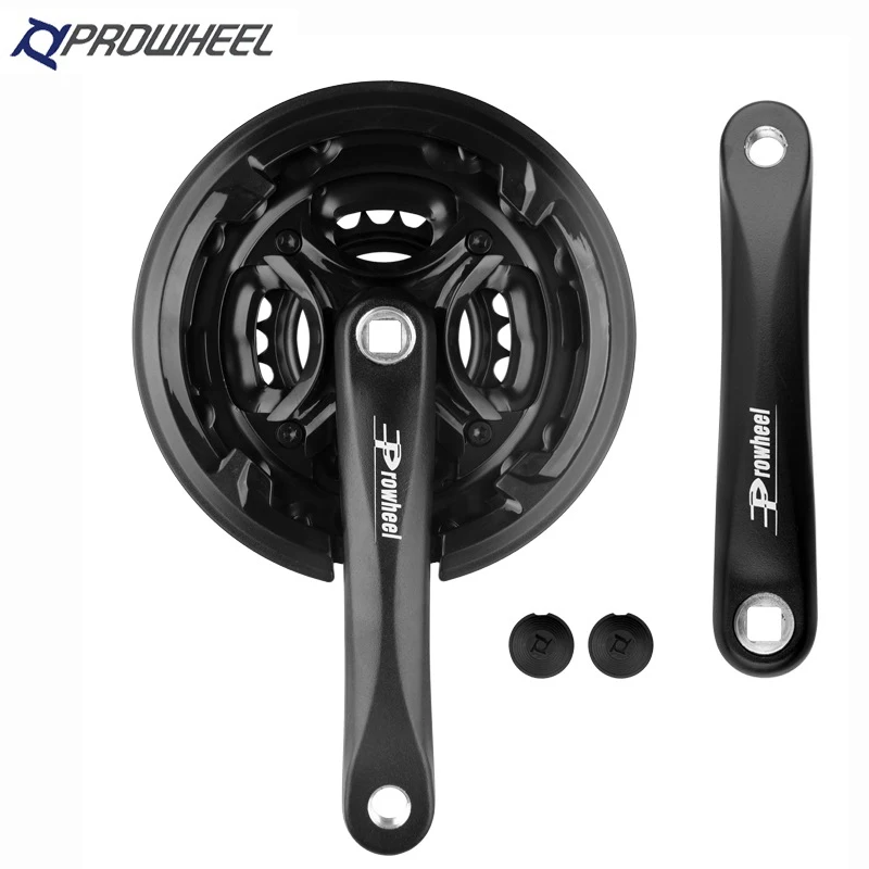 Prowheel Mountain Bike Crankset 8 Speed Variable Speed 24/34/42T Disc Square Hole Crankset 170MM aluminum alloy crank