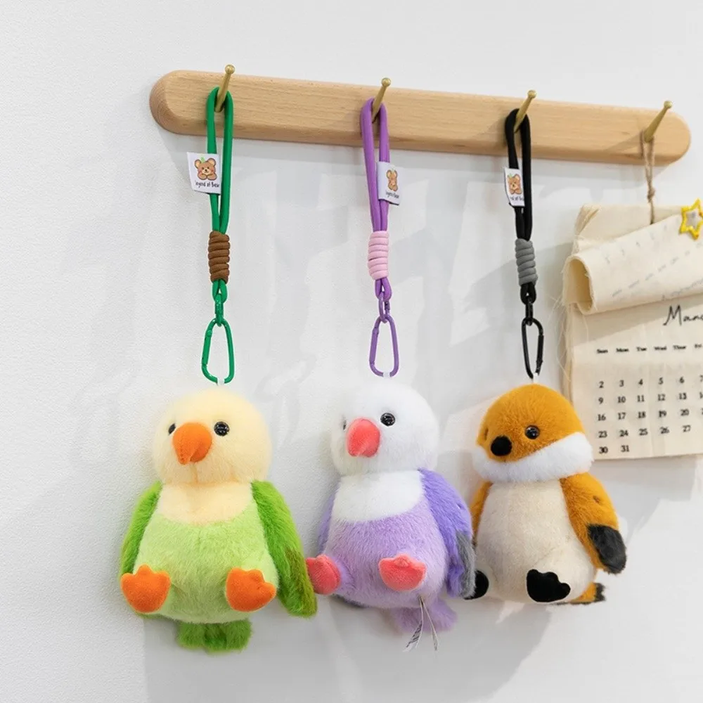 

Cute Animal Bird Plush Keychain Realistic Sparrow Bird Doll Pendant Simulation Kawaii Furry Birds Keyrings Birthday Gift