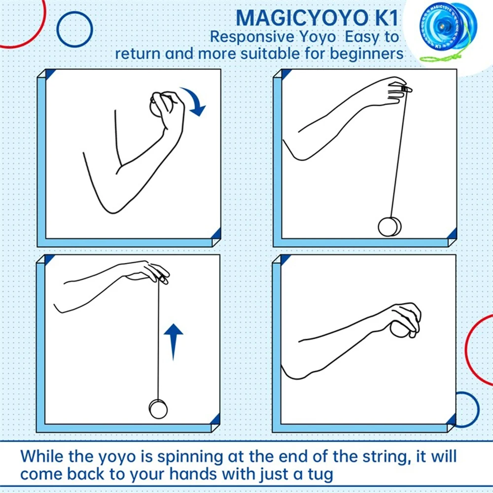 استجابة يويو K1 D1 اليو اليو الكرة مبتدئين يويو لعب الاطفال اللعب الكلاسيكية دمى هدايا ماجيك يويو شعوذة دخول مستوى اليويو اللعب