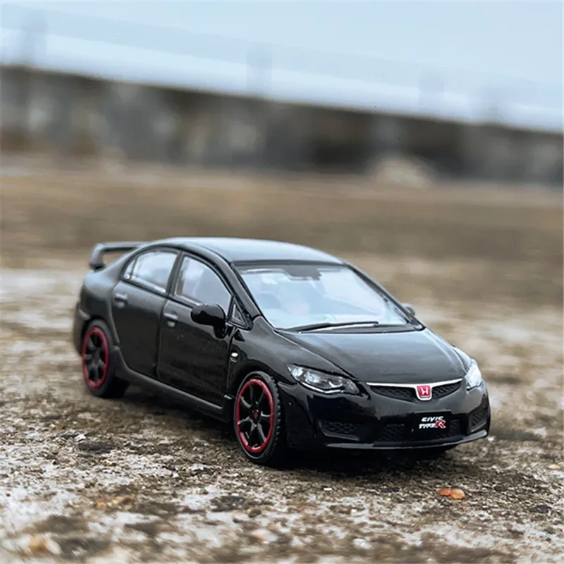 1/64 Honda Civic Type-R FD2 Alloy Sports Car Model Diecast Simulation Metal Toy Mini Car Vehicle Model Miniature Scale Kids Gift