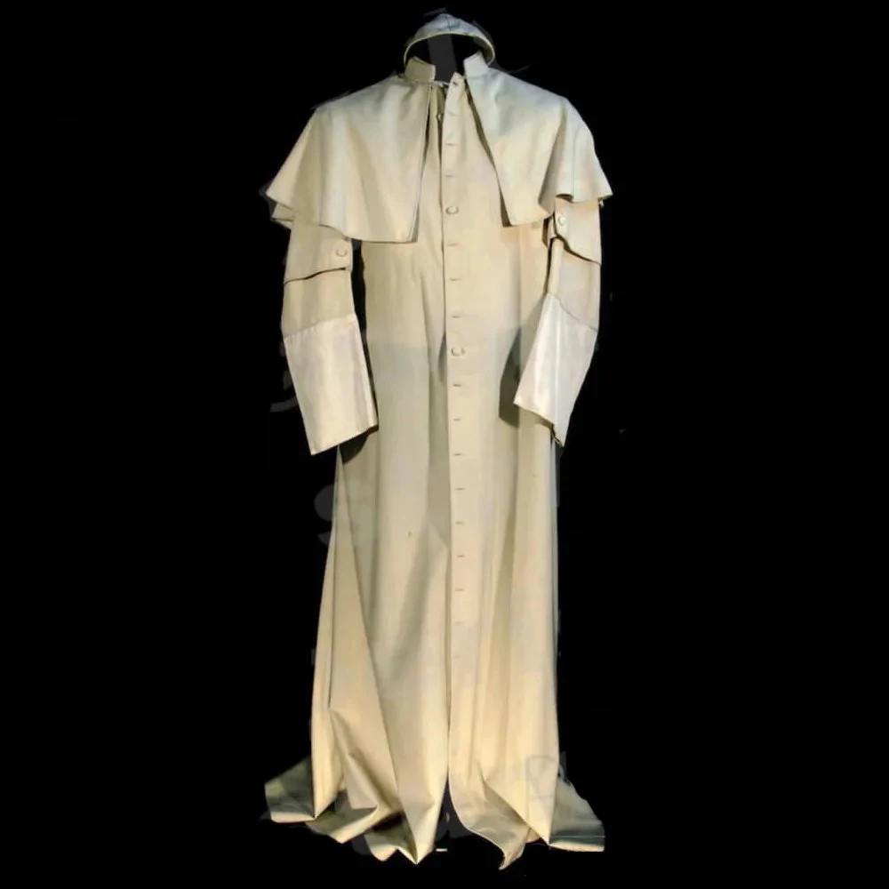

Roman Priest Cassock Robe Gown Clergyman Vestments Medieval Ritual Robe Gothic Wizard Costume pope Robe cosplay