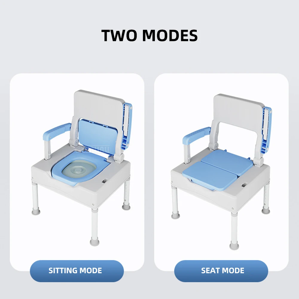 

Yunlin Li Purple Cover Armrest Height Adjustable Toilet Splash-proof Tubular Chair