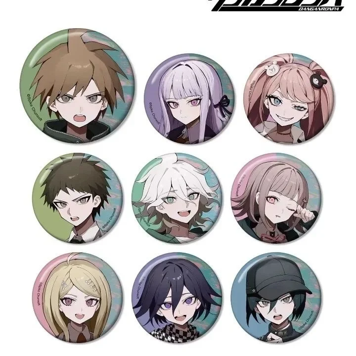 5.8cm Cartoon Lovely Brooches Naegi Makoto Kirigiri Kyoko Maizono Sayaka Figure Badge Fashion Enamel Pin Backpack Christmas Gift