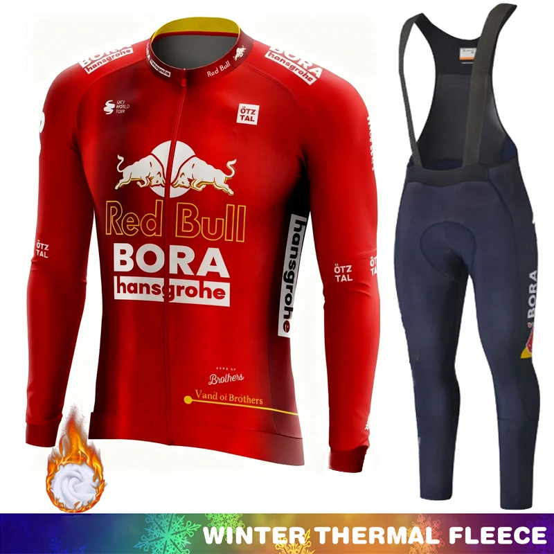 

Red Bull Cycling Jersey Thermal Sets Fleece Men's Winter Suit Ciclismo Hombre 2026 Long Sleeve Pants Jumper Clothes Clothing Man