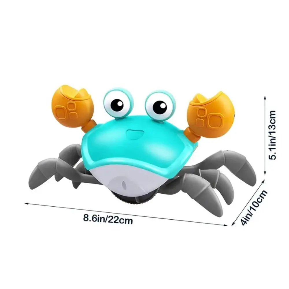 Light&Music Dancing Crab Toy Flat Ground Escape Automatic Sensing Electric Dancing Crab Simulation Catch Up Crab Interactive Toy
