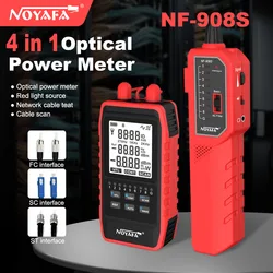 Skanowanie Tester mocy światłowodowego NF-908S Noyafa FC SC ST -60 ~ + 8dbm sieci lokalizator uszkodzeń wizualnych Tester do kabli błąd światłowodowy Mete