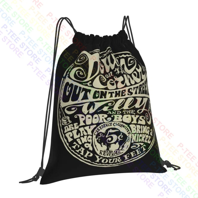 Creedence Clearwater Revival Down On The Corner Smoke Drawstring Bags Gym Bag Portable Schoolbag