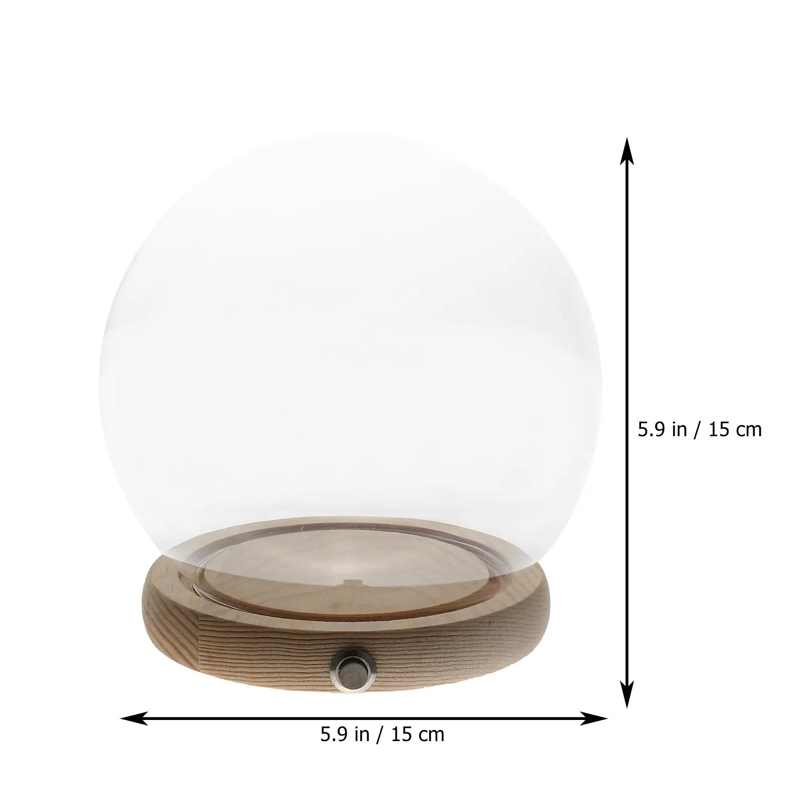 1 مجموعة متوهجة قاعدة خشبية غطاء قبة زجاجية شفافة عرض القضية لزهرة الخالدة ديكور المنزل المشهد الصغير الزينة