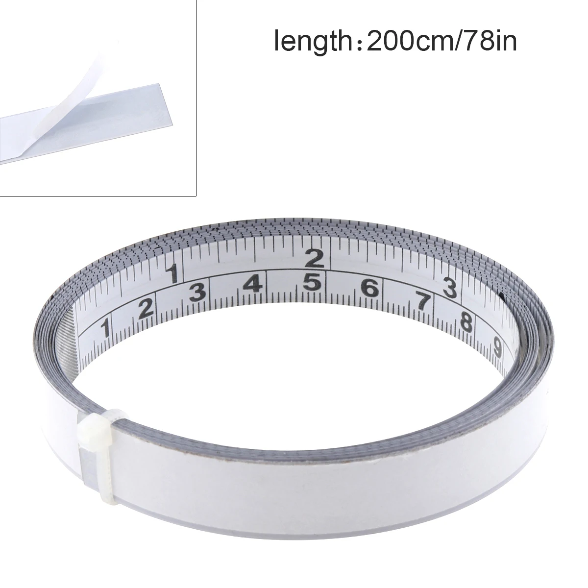 2M Self-Adhesive Measuring Tape Steel Workbench Ruler mm/inch Left Right Reading Tool for Work Woodworking Saw Drafting Table