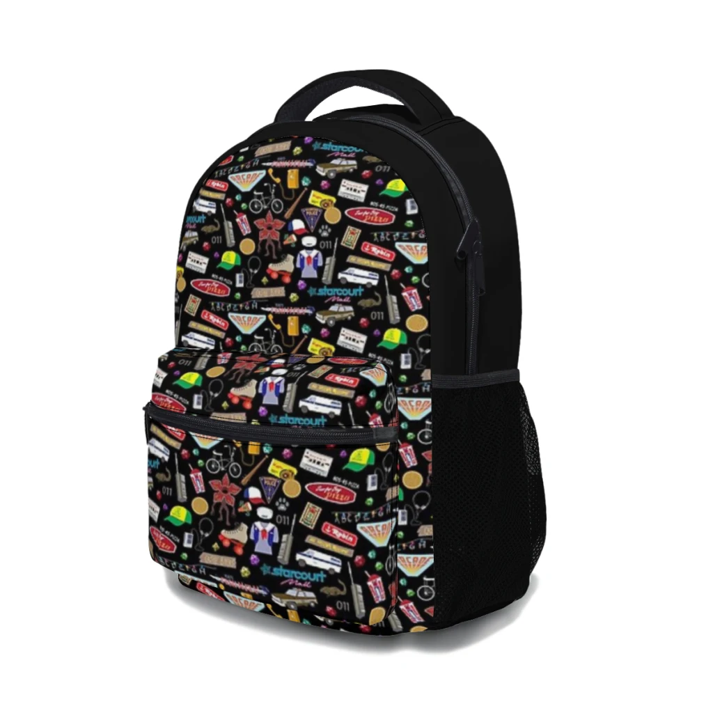 Stranger ThiIngs pattern-1725891349.6796334 Versatile Backpack Large Capacity Waterproof Backpack Washable Computer Bag Unisex