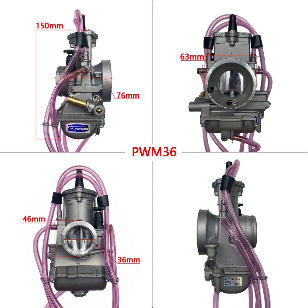 PWM 34 36 38 40 42mm For Keihin Carburetor Universal Shift Karts 2T Racing Motorcycle Scooter ATV KTM 250CC Carburador