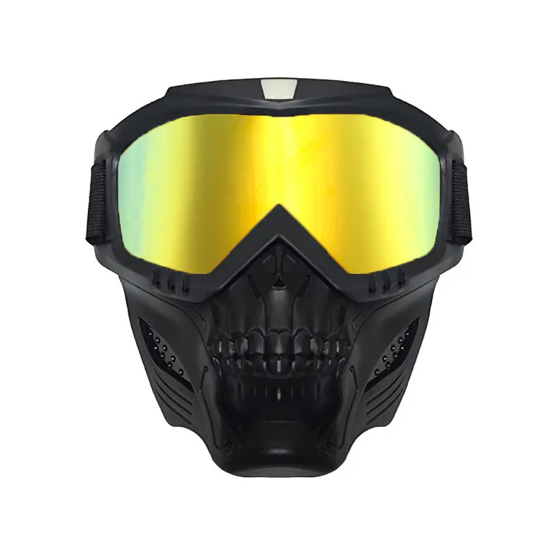 New integrated face mask, windshields, retro Harley cycling motorcycle glasses, off-road motorcycle goggles, windproof goggles