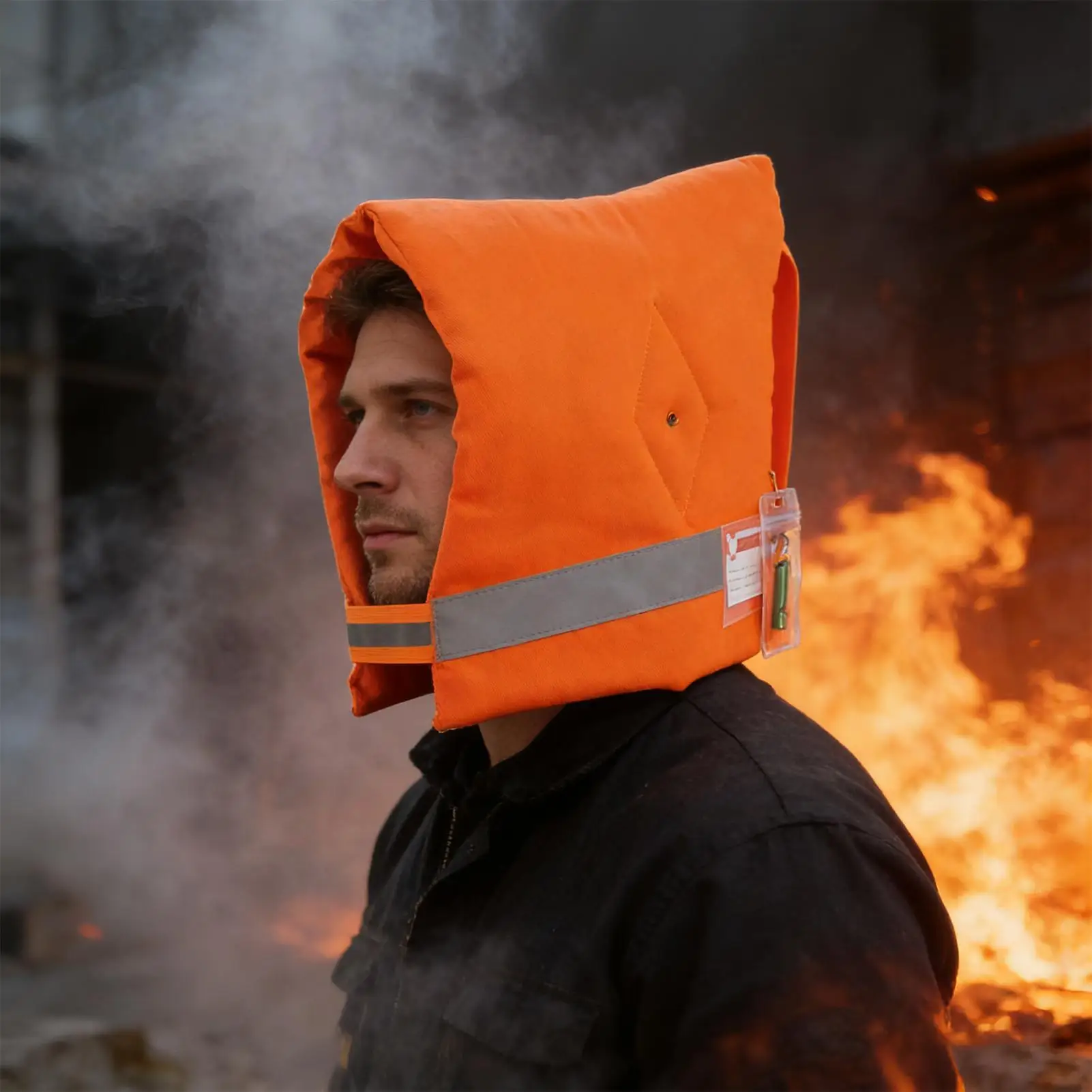 غطاء محرك السيارة الدافئ المقاوم للحريق مع شرائط عاكسة للوقاية من الكوارث في حالات الطوارئ، معدات النجاة للتخييم في الشتاء في الهواء الطلق والسفر #1