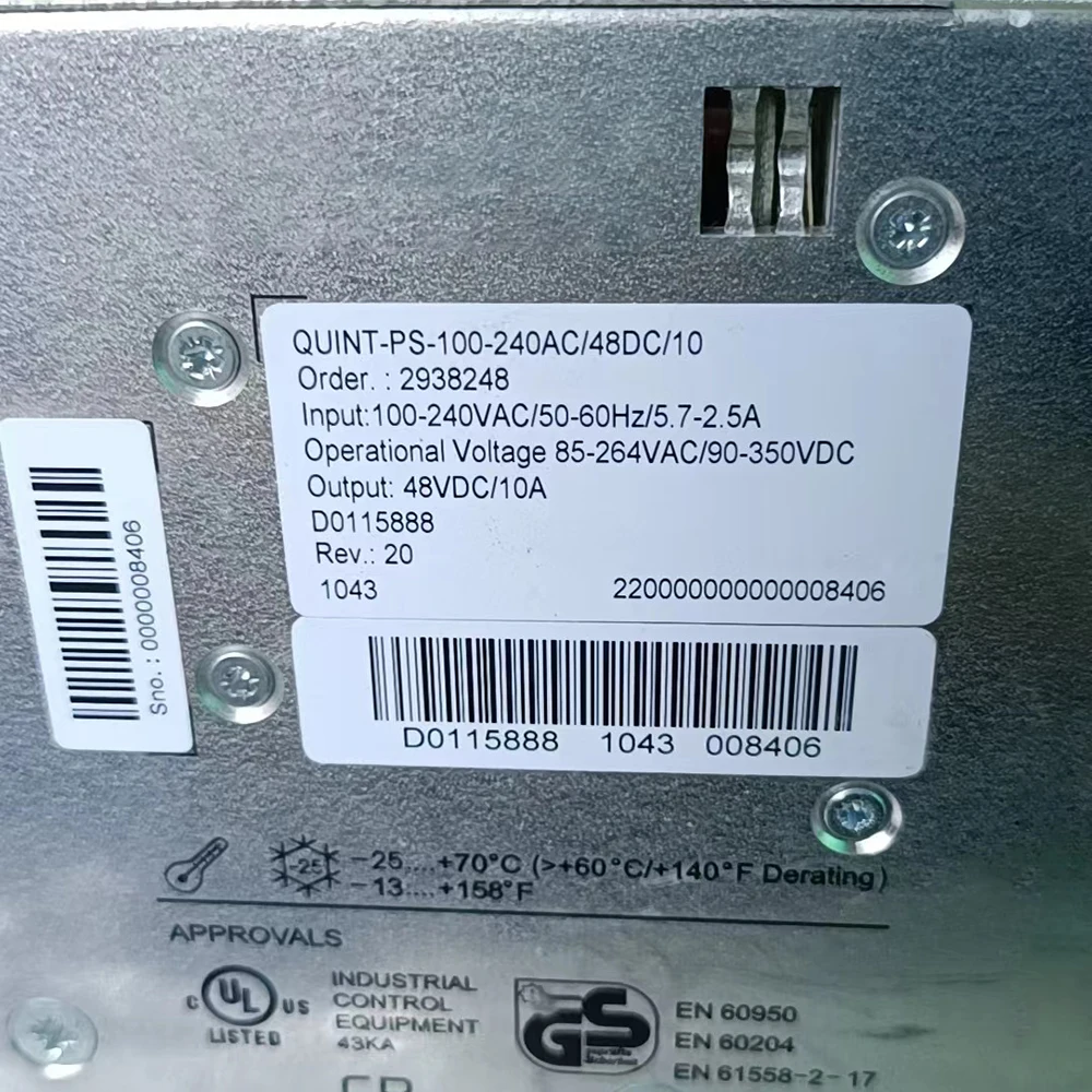 QULNT-PS-100-240AC/48DC/10 para fonte de alimentação Phoenix 2938248