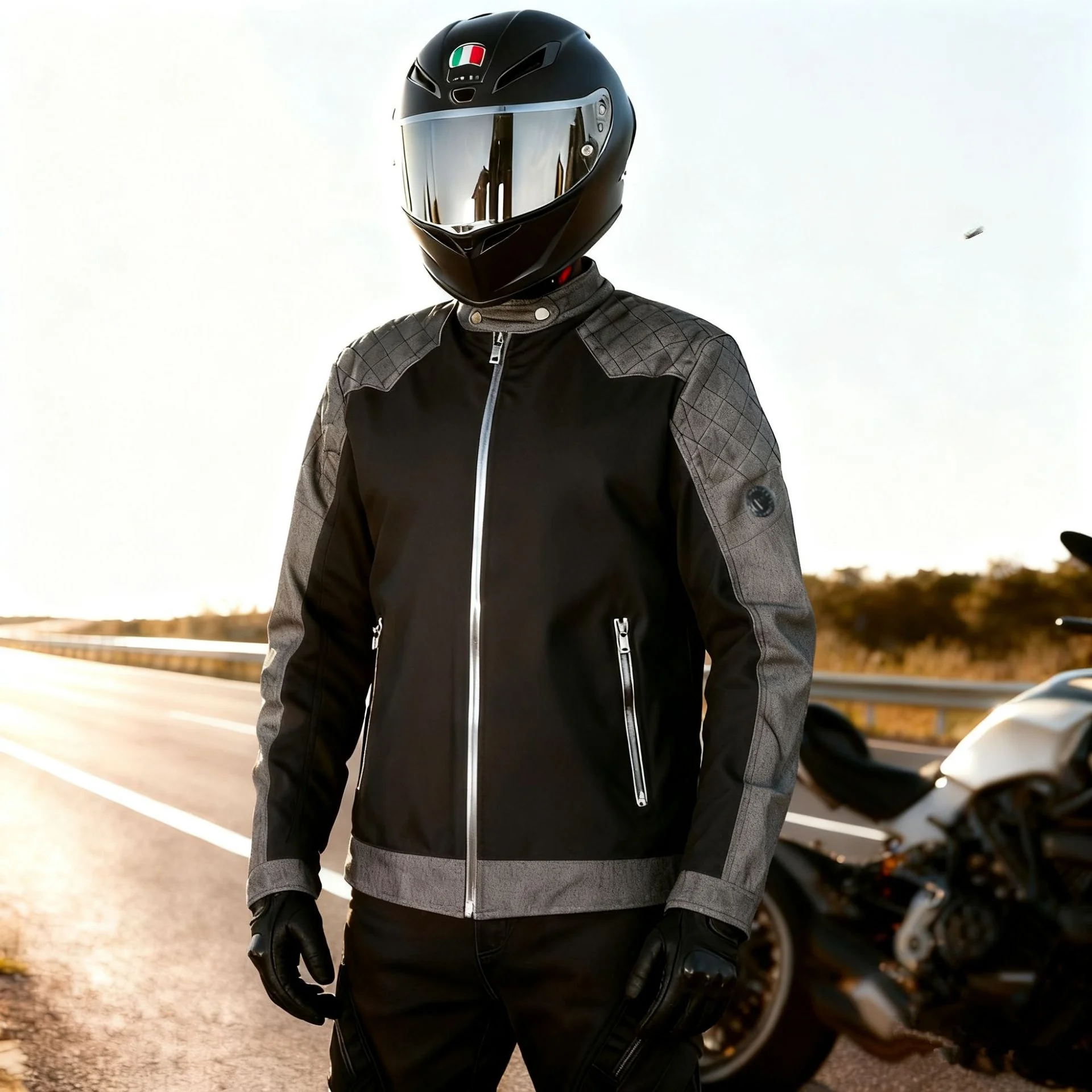 Motorcycle Jacket Jersey Men Off Road Motocross Riding Shirt Long Sleeve Moto Coat with Elbow Back Pads Outdoor Racing Gear