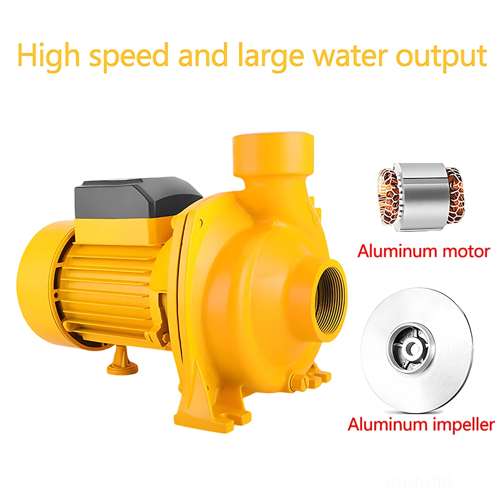 220V Head:12m Flow:22.2m3/h Water Pump Centrifugal Pump High-lift Large-flow Industrial Self-priming Booster Pump Agriculture view 5