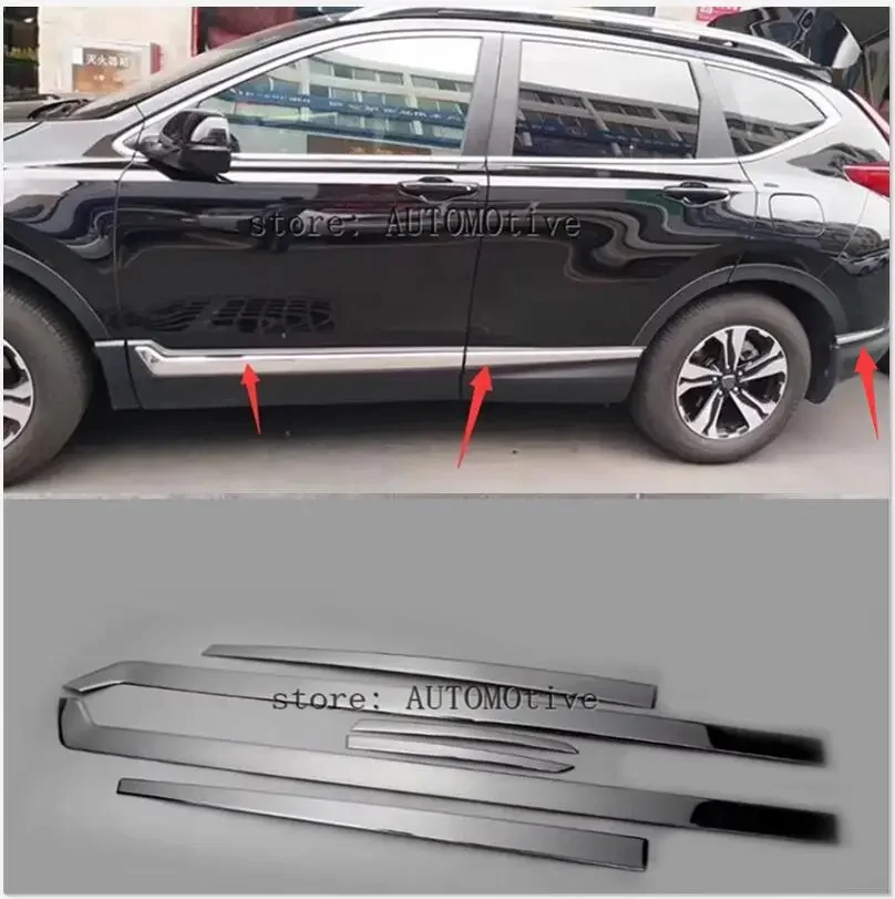 

2017 2018 2019 for Honda CR-V CRV Chrome body side moldings side door decoration 6PCS Chrome plated body side molding