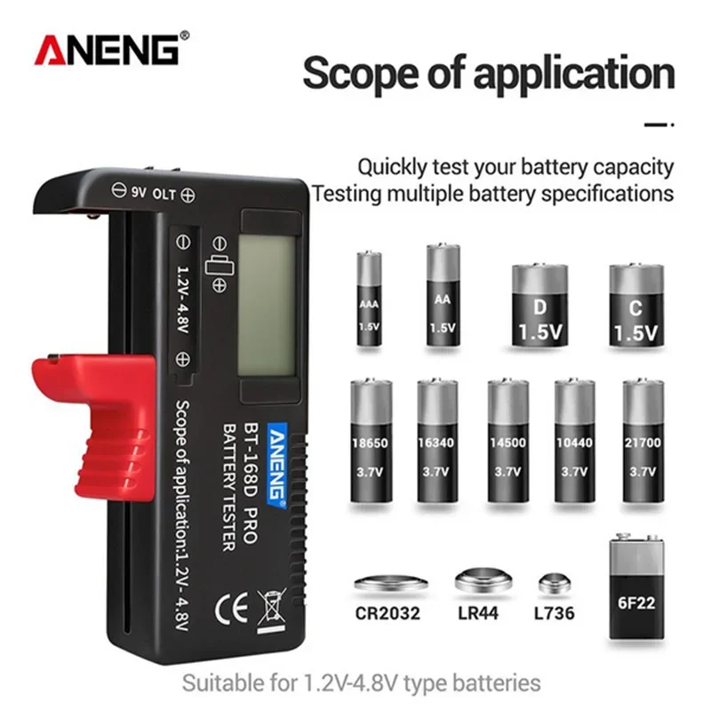 Imagem -06 - Digital Battery Tester Aaa e aa Botão Cell Checker Volt Measure Battery Capacidade Meter Bt168 Pro Bt-168d Bt-168