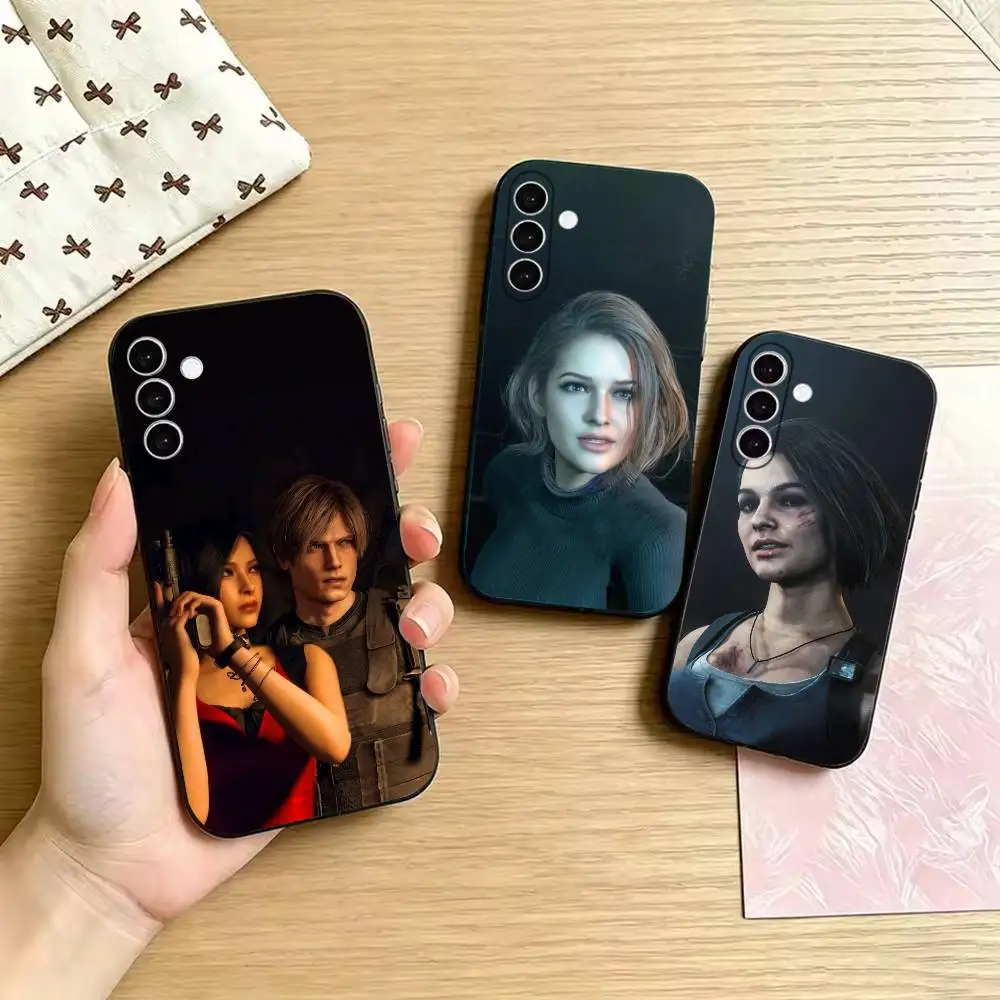 Resident Evil Jill Leon Soft Black Cover, Fit for Samsung Galaxy A02S,A12,A22,A32,A42,A52,A21S,A31,A41,A51,A71,A72,A73,A30S