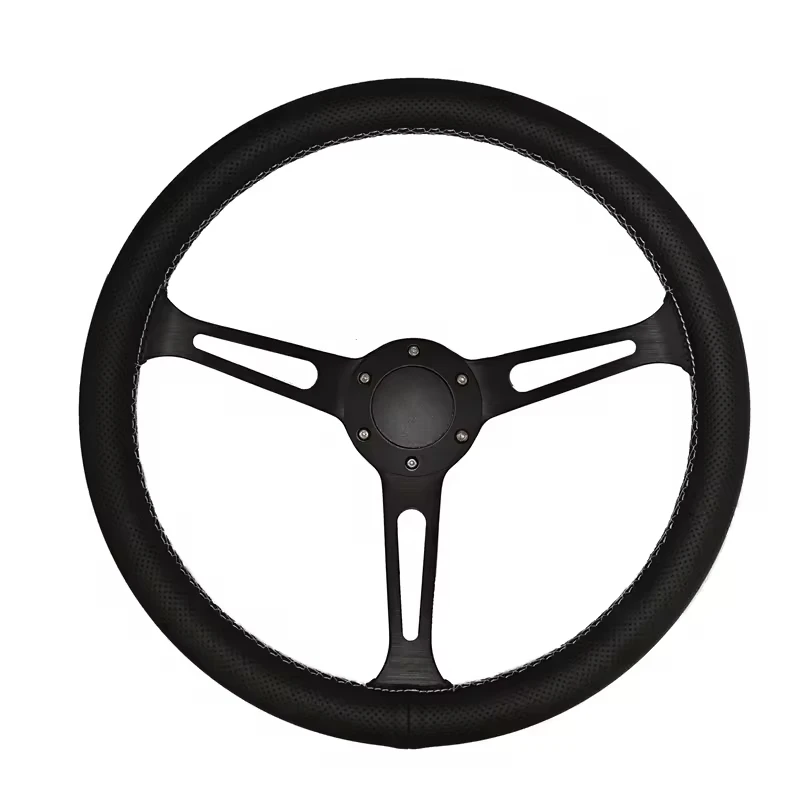 Universal 380mm Modified Drifting Sports Microfiber Steering Wheel