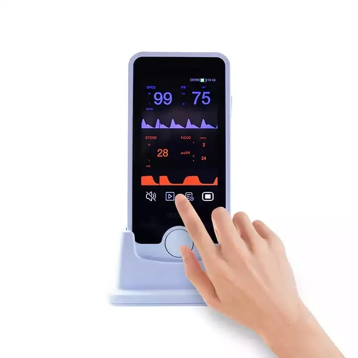 Handheld Touch Screen Veterinary Monitor Multi-parameter Cat Dog Animal Vet Pulse Oximeter Vital Signs Monitor