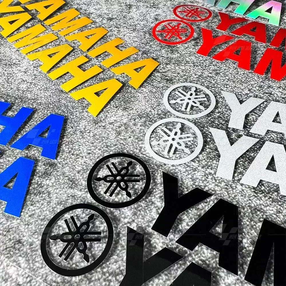 Calcomanías reflectantes para decoración del cuerpo de motocicleta con letras láser para moto de cross, pegatinas para casco, accesorios de modificación