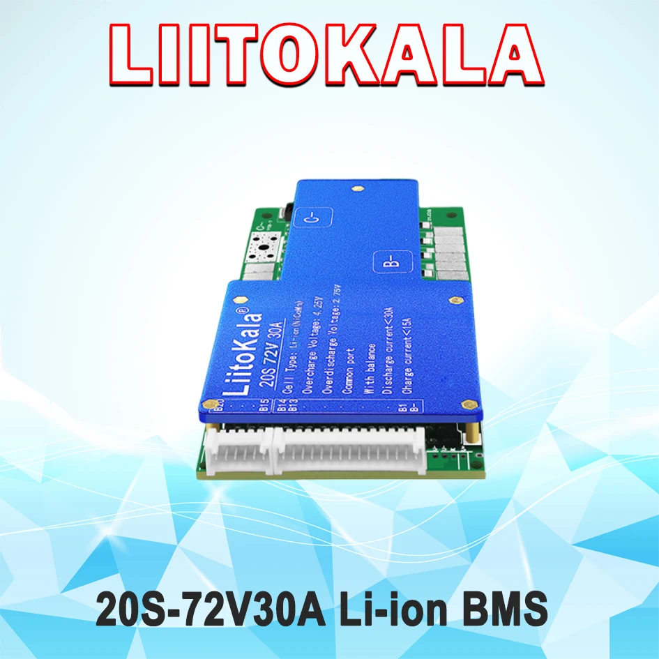 LiitoKala 20S-72V30A Li-Ion Battery Protection Plate