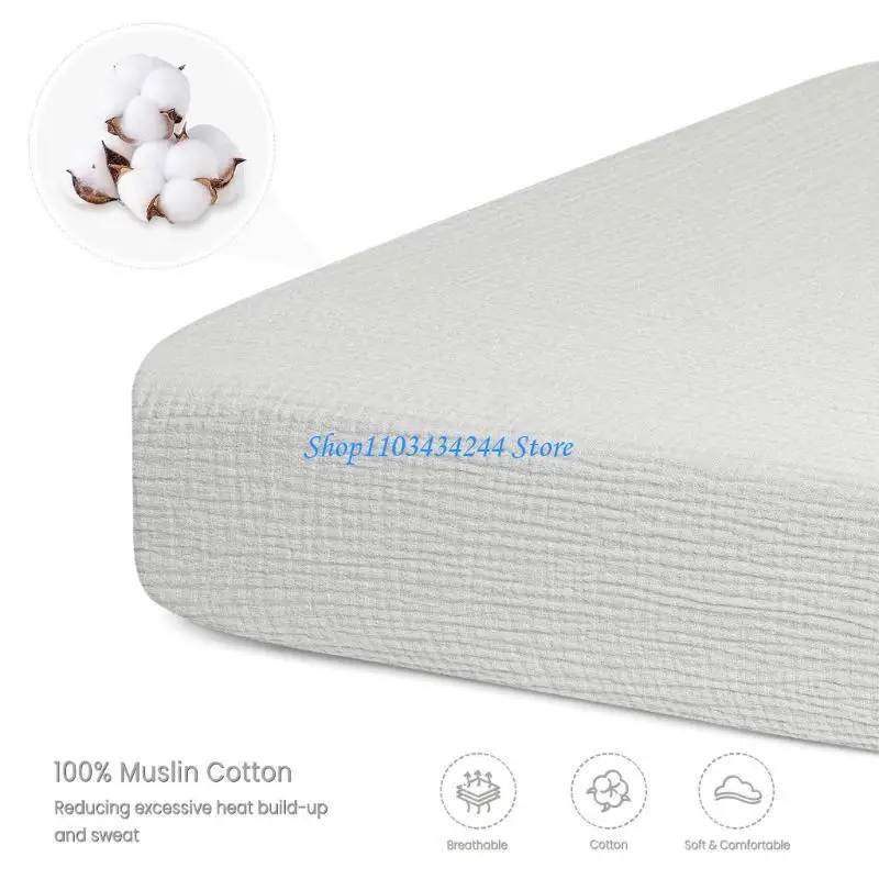 ベビー用フィットシート 通気性と綿のベビーカー用シーツ 無地の取り外し可能なカバー