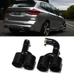 For BMW X3 G01 X4 G02 2022+ Quad Car Exhaust Tip Changed X3M X4M Bumper Exhaust System Nozzle Muffler Tip Tailpipe