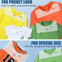 4/8Pcs/set Round T-Shirt Neck Measurement Tools PVC Alignment Rulers For Guiding Design Clothes Size Handmade Sewing Accessories 6