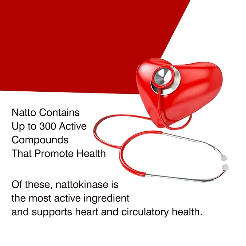 Nattokinase - Cleans Blood Vessels, Improves Blood Circulation, Supports Heart Health