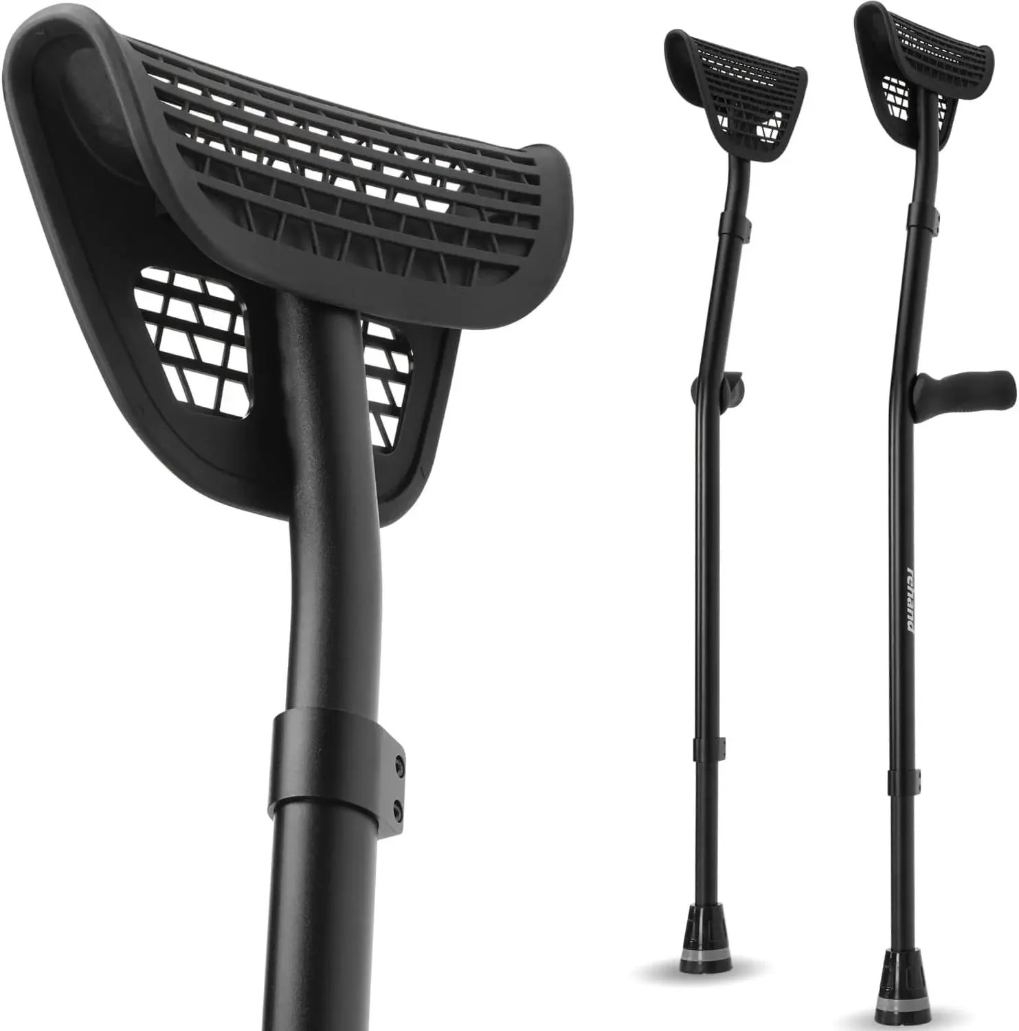Rehand Aluminum Alloy Comfortable Underarm Crutches Medical Adjustable Axillary Crutches For Disabled