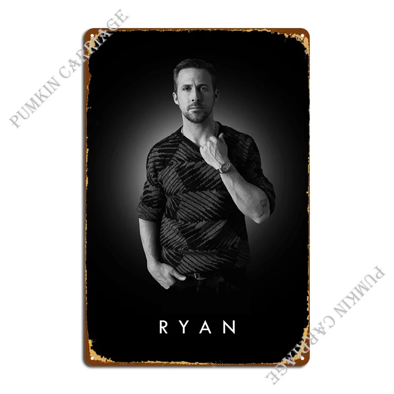 Ryan Gosling Metal Plaque Poster Wall Mural Cave Wall Decor Cinema Tin Sign Poster