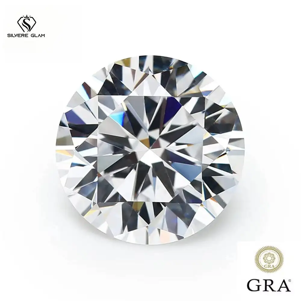 

SG Real Moissanite Round Brilliant Cut 6.5MM 1CT VVS1 D Color 100% Diamond Tested Loose Gemstones Fine Jewelry Wholesale