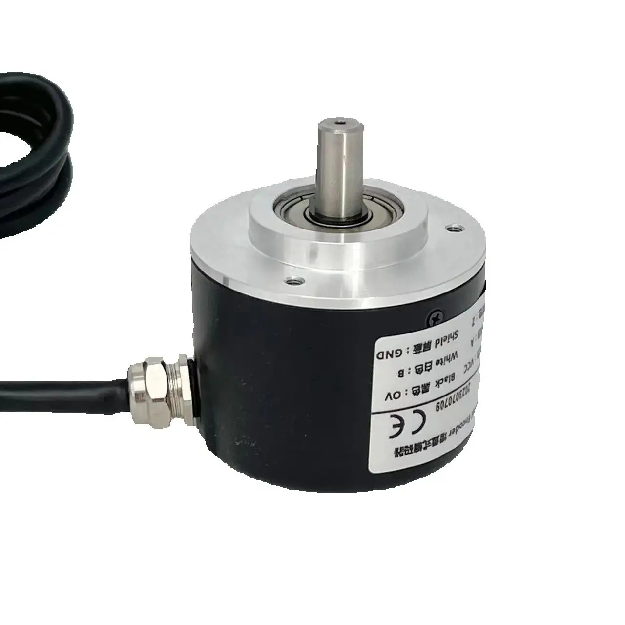 

50000 Pulses Incremental Rotary Encoder ABZ Three-Phase 8mm Solid Shaft for Position Measurement 5-24V DC Voltage