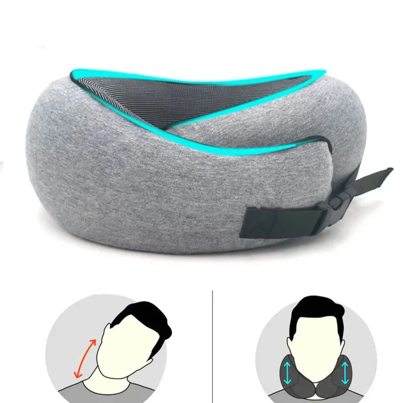 Airplane Travel Neck Pillow Cervical Vertebra Travel Portable Noon Break Aircraft U Type Of Pillow with Storage Bag Trip Supply