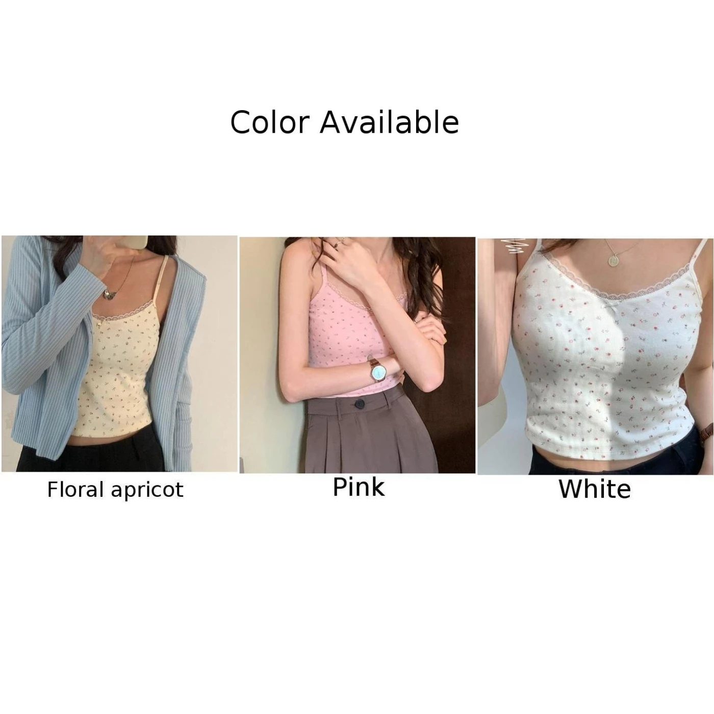 Women Tops Summer Short Tops Vintage Lace Slim Ladies Bottoming Cute Camis Sling