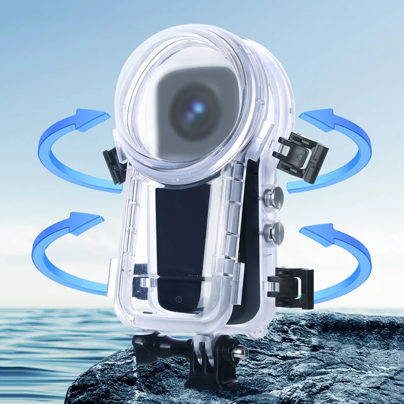 Protetor Subaquático para Insta 360 X4, Insta360 X4 Diving Shell, Habitação Impermeável, Dive Case Invisível, Acessórios para Câmera, 50m