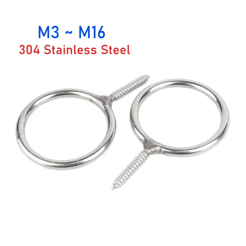 

Guangluo M3~M16 304 Stainless Steel Welding Self-Tapping Ring Screw Sheep Eye Circular Ring Type Wood Screws Bolt