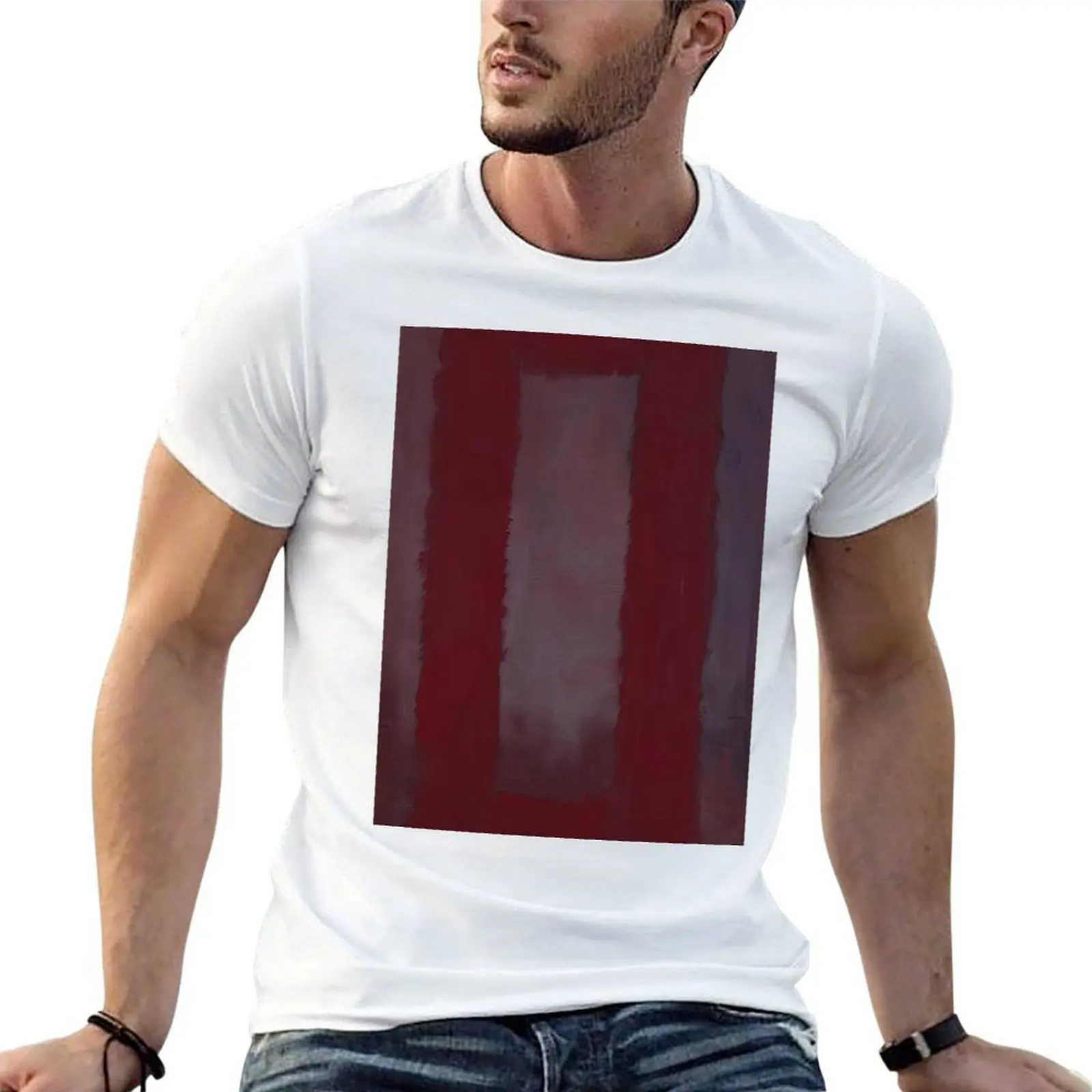 

Mark Rothko - Red on Maroon - 1959 T-Shirt man t shirt summer man t shirt heavy cotton T-Shirt