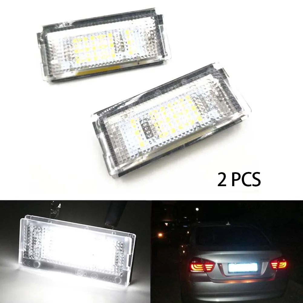 

Auto Tail Light Led License Plate Light Lamp White LED Bulbs Fits For BMW 3 Series E46 4D 4DR 1998-2003 Car Accessories Kits
