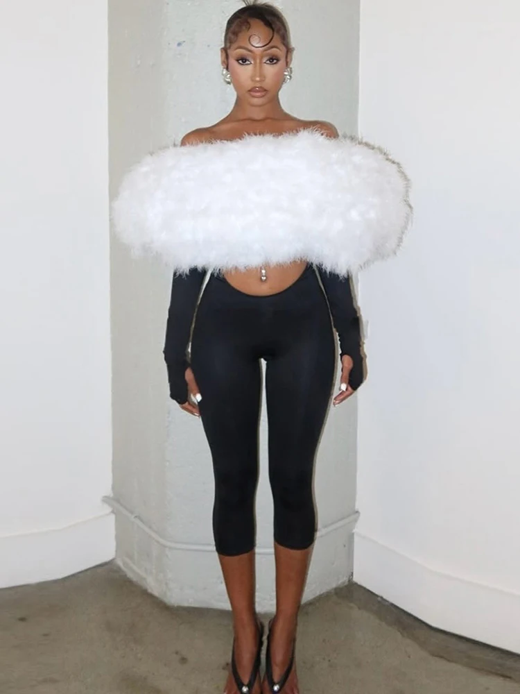 غريب سنور الفراء مائل الرقبة بذلة امرأة فروي المرقعة مثير جوفاء كم كامل عارية الذراعين هوتي الشارع الشهير النشاط وزرة