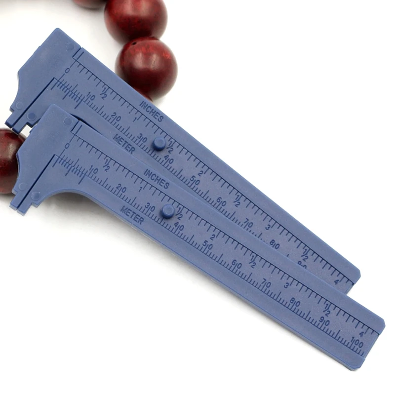 F92C Mini Vernier Caliper Gauge Double Scale Ruler Plastic Vernier Caliper Portable