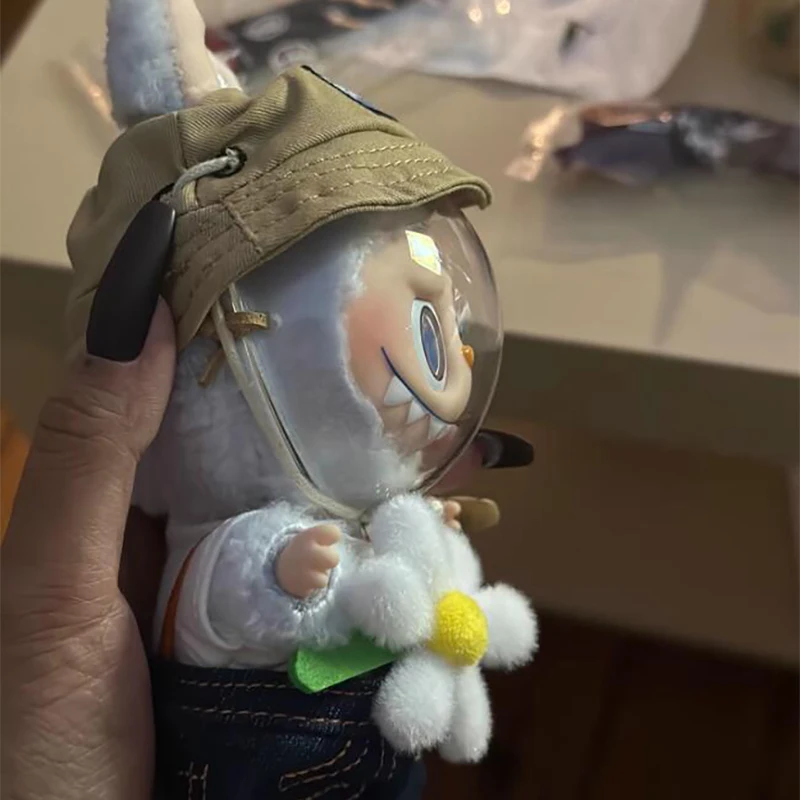 For 17cm Labubu Doll Mask Transparent Acrylic Face Protection Cover Dust and Dirt Proof Mask