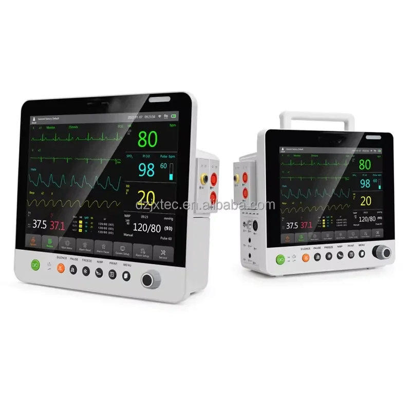 Portable 12 Inch Multi-Parameter Patient Monitor 3/5 Lead Machine Medical Electrocardiograph for Hospital EDAN BMO210A