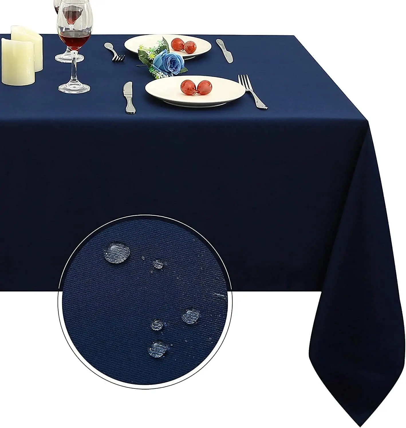

Rectangle Table Cloth, Oil-Proof Spill-Proof and Water Resistance Microfiber Tablecloth, Decorative Fabric Table Cover for Outdo