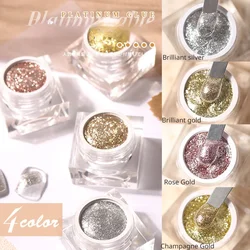 Nail Glitter Glue Platinum Glue Radiant Nail Polish Glue Nail Crushed Diamond Set Color Shift Pigment Powder