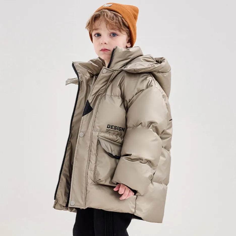 

Boys' Down Jacket 2025 New Medium And Long Sized Winter Wear And Work Clothes For Boys' Warm Jacket A4784