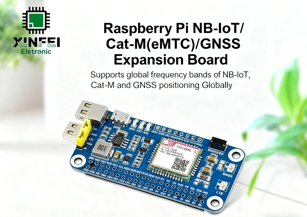 Global Version NB-IoT Cat-M eMTC GNSS Expansion Board for Raspberry Pi, GPS GLONASS Beidou Galileo, IoT Development Board for Ar